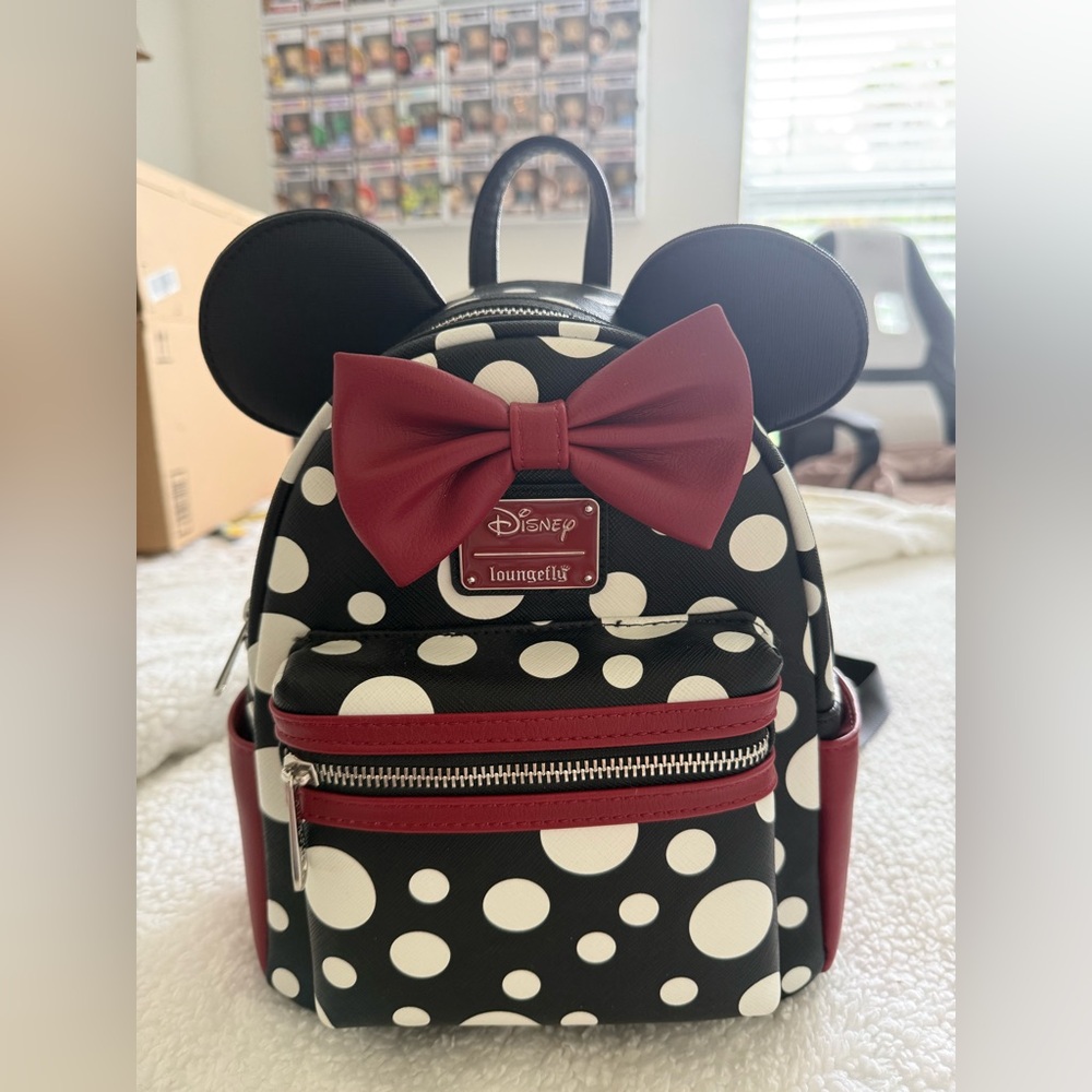 Disney Loungefly Minnie Mouse Polka Dot Mini Backpack